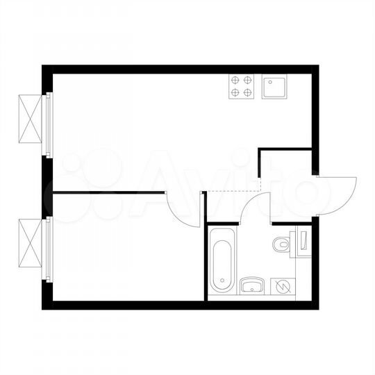 1-к. квартира, 32,6 м², 31/33 эт.