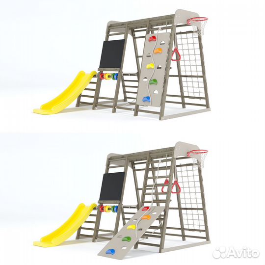 Шведская стенка со скалодромом сн-07-s