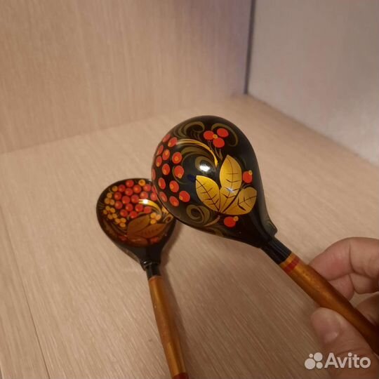 Деревянные ложки хохлома СССР