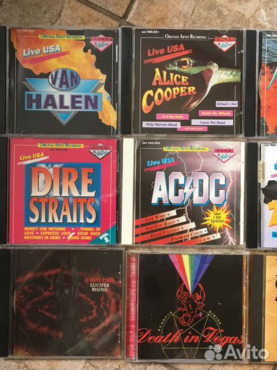 CD диски рок ранние кучкой