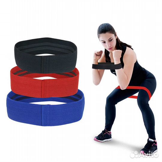 Фитнес резинка хип-эспандер / пять нагрузок