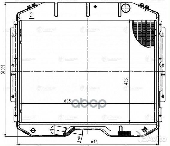 Радиатор охл. (без горловины, алюм.) LRC0354 luzar