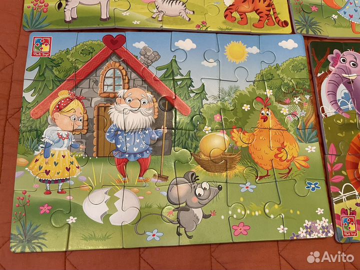 Пазлы мягкие детские 4 шт