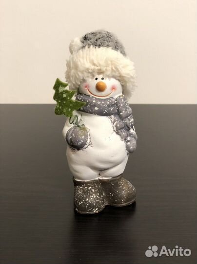 Новогодние игрушки миниатюры дед мороз снеговик