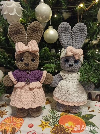 Заяц амигуруми