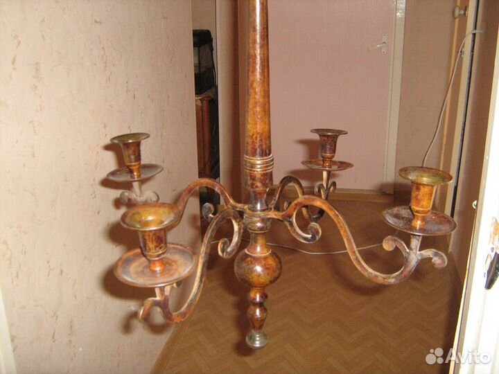 Люстра бронза антиквариат