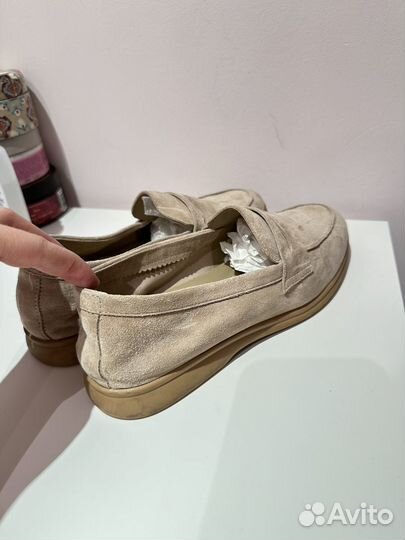 Лоферы замшевые 37 размер