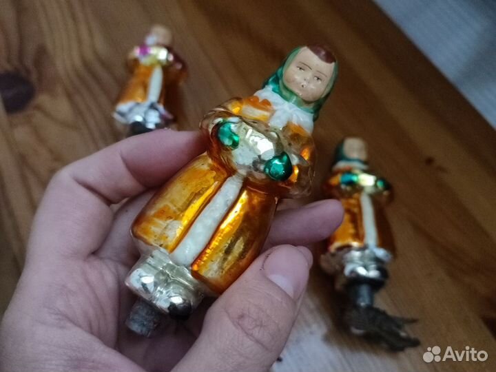 Елочные игрушки СССР Даренка на прищепке
