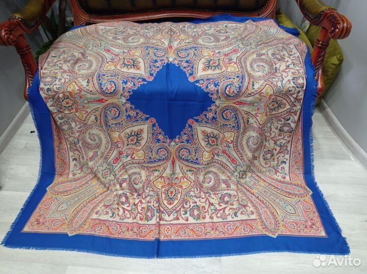 Большой платок шаль etro тонкорунная шерсть италия