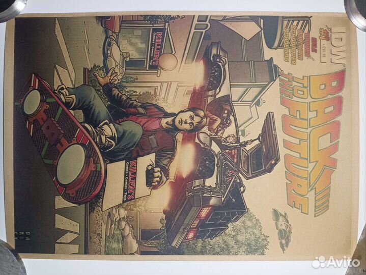 Плакат постер картина Назад в будущее