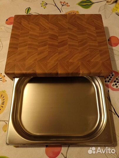 Торцевая разделочная доска с гастроемкостью