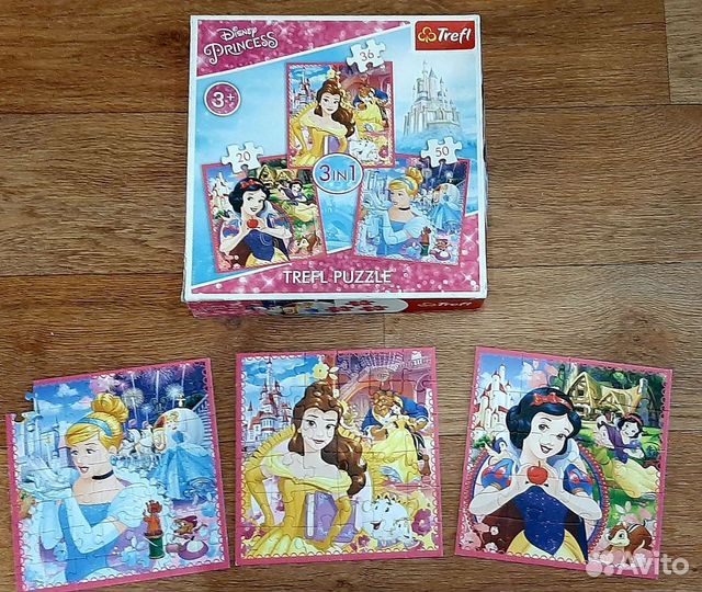 Пазлы trefl принцессы disney и холодное сердце