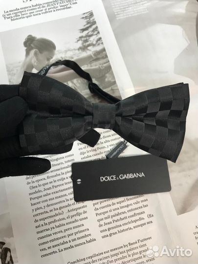 Галстук бабочка черная Dolce Gabbana