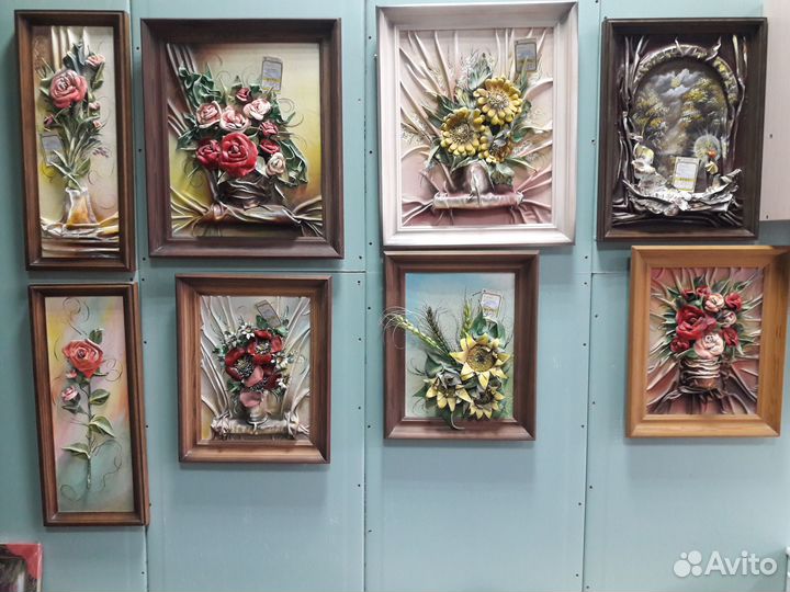 Картины для интерьера из кож.зама