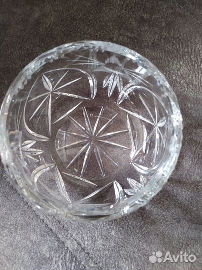 Вазочка конфетница салатница хрустальная гдр