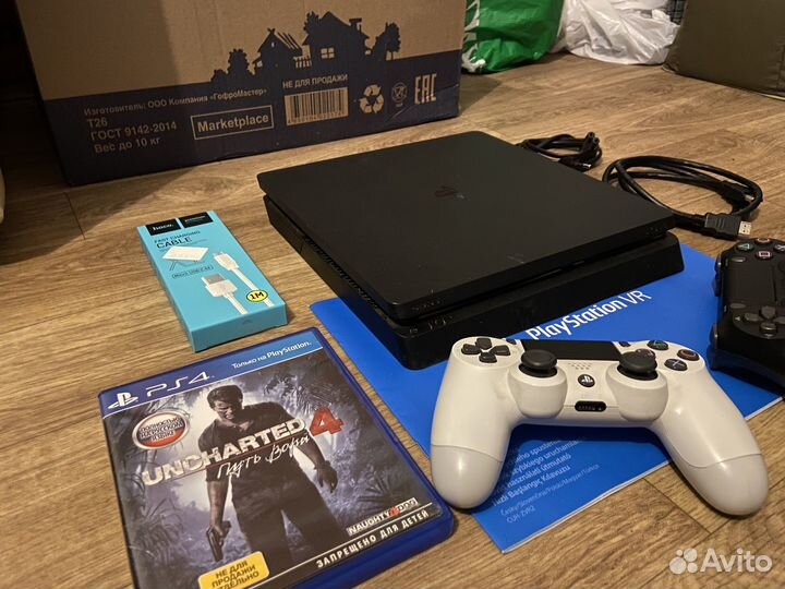 Sony PS4 Slim 10 Игр/2 джоя/2020г