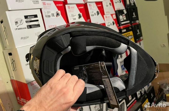 Шлем icon airflite, черный, размер М