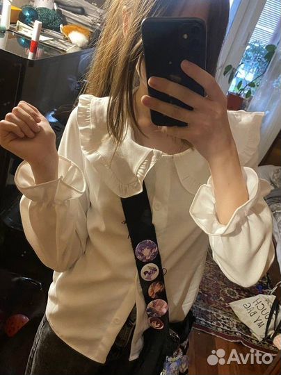 Блузка рубашка y2k coquette подростковая