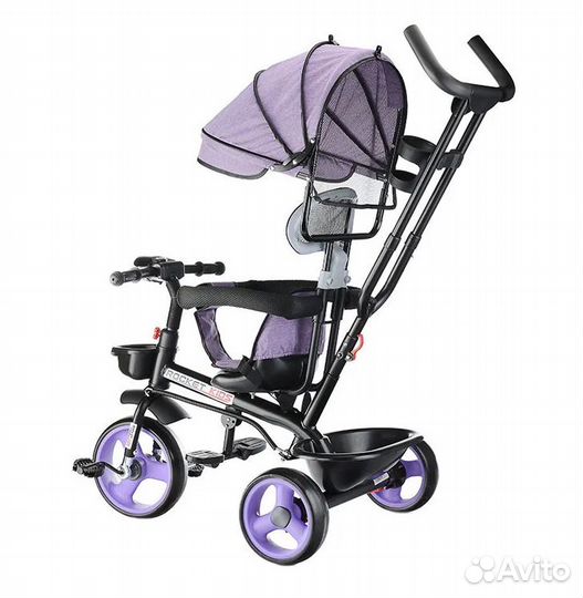 Велосипед 3 х колесный, ручка, козырек, тормоз