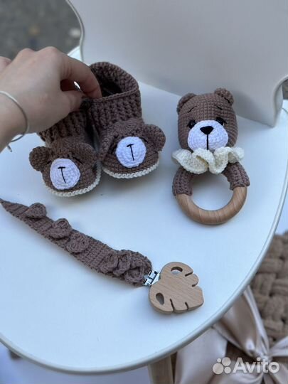 Пинетки погремушка бокс набор для новорожденного