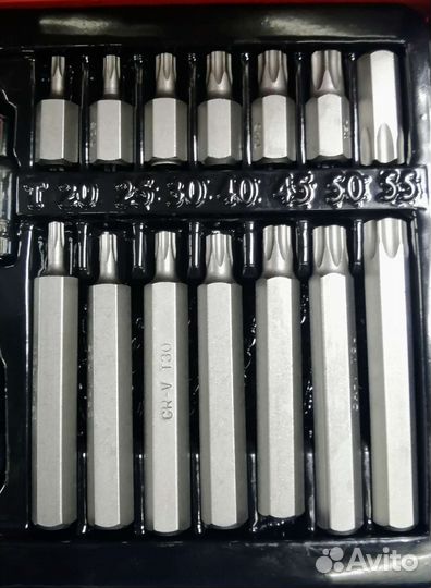 Набор бит сплэйн, торкс, шестигранники 3/8, 1/2