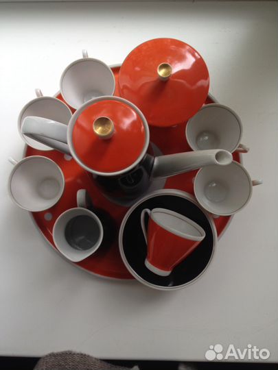 Фарфоровый кофейный сервиз гдр