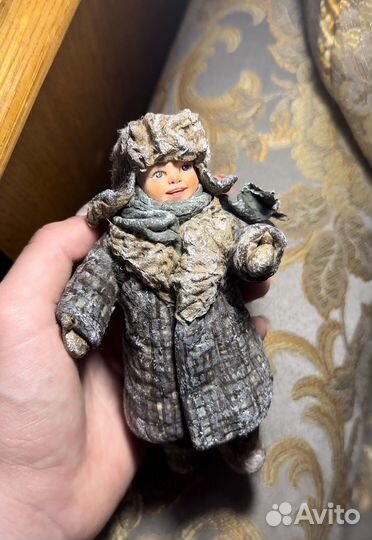 Ватная елочная игрушка