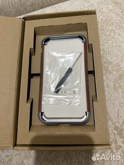 Бампер чехол 11про дерево алюминий