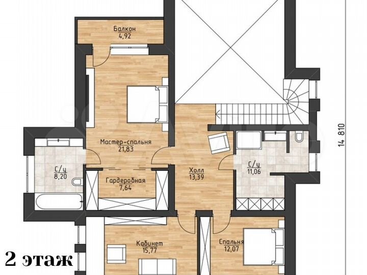Коттедж 261 м² на участке 42,2 сот.