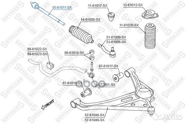 Тяга рулевая Suzuki Grand Vitara SQ 98 5561011SX