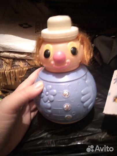 Кукла неваляшка СССР клоун вятка клеймо