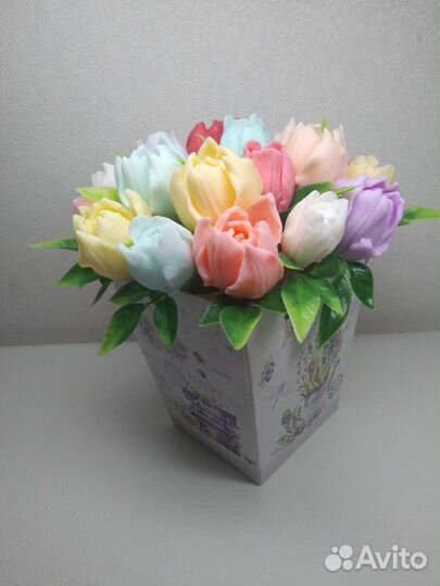 Букет цветов из мыла