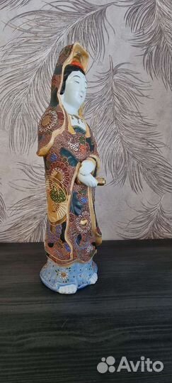 Статуэтка Богиня Канон, фарфор, Сацума