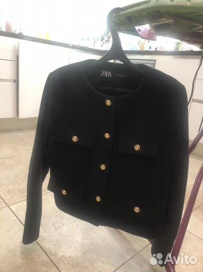 Zara жакет (блейзер ) твид новый размер s