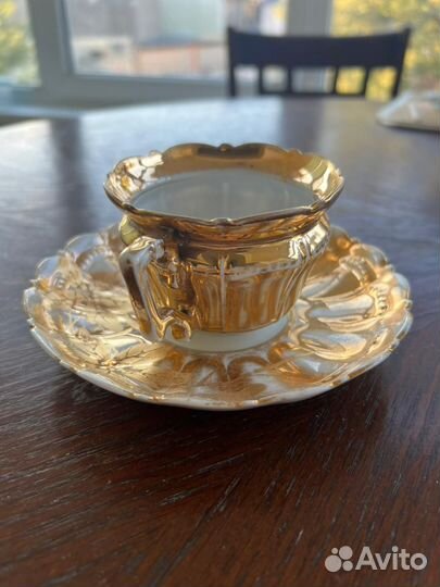 Чайная пара фарфор. Кузнецов. До 1917 г