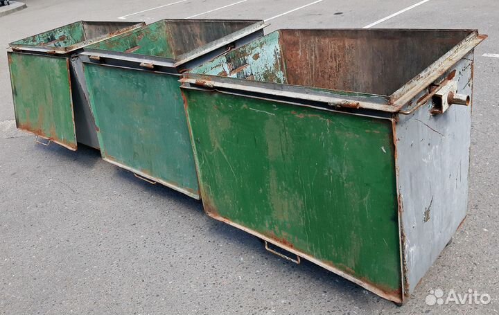 Металлический контейнер для мусора 0,8 м.куб