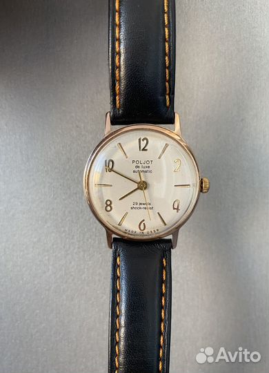 Часы Poljot de luxe automatic СССР Золотые