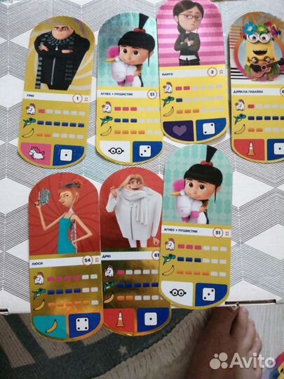 Игровые карточки Миньоны