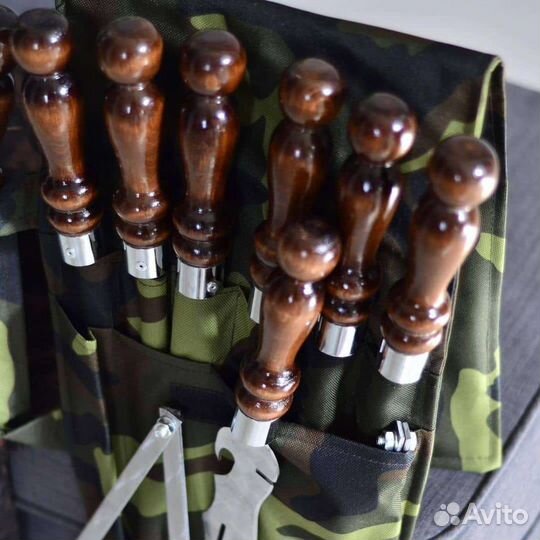 Шампура набор подарочный 6шт с мангальницей