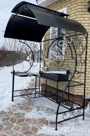 Мангал с крышей