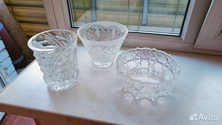 Конфетница, салатник, хрусталь СССР