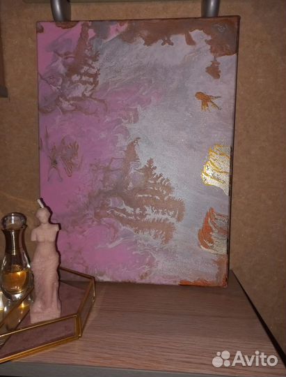 Картина на холсте акрил Fluid art