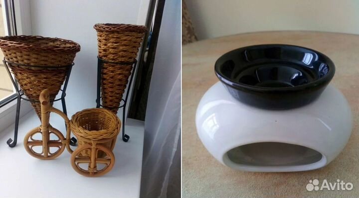 Аромалампа, Кашпо Подставка для цветов из ротанга