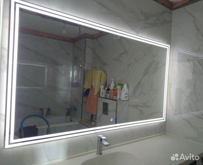 Зеркало с подсветкой и без, подогревом для ванной