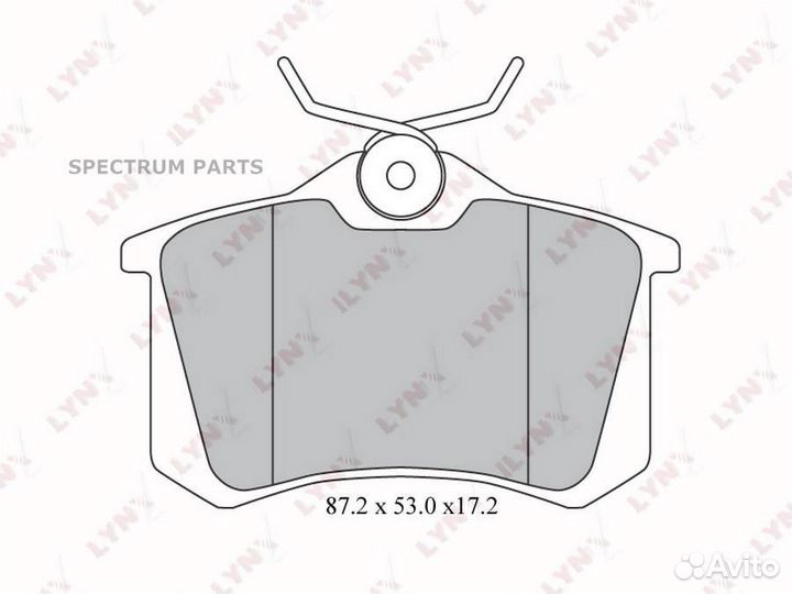 Lynxauto BD1206 Колодки тормозные дисковые зад LCV