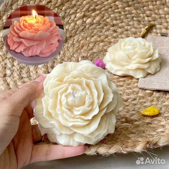 Силиконовый молд Пион для свечей