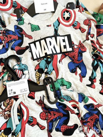 Комплект футболка и шорты h&m Marvel 92,98,110