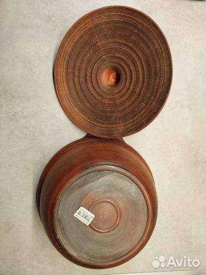 Жаровня 3 л. 120 мм красная глина, ручная работа