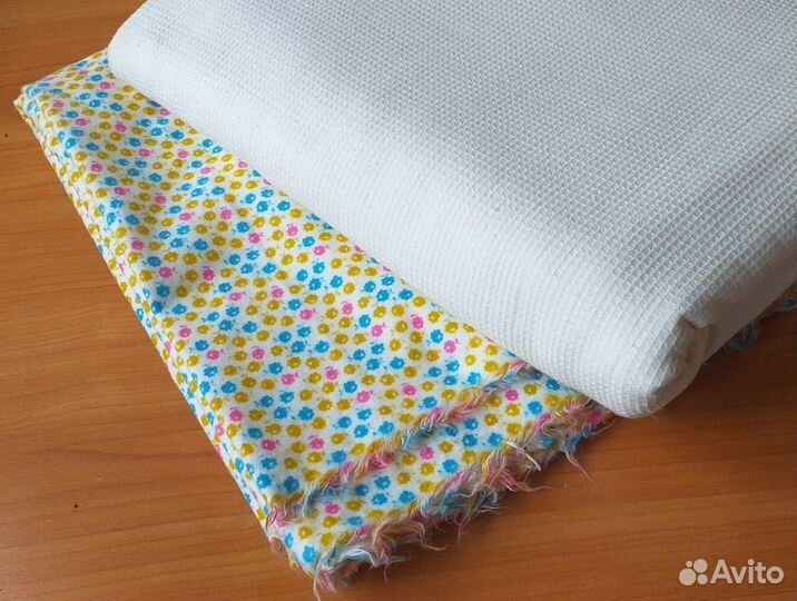 Ткань СССР вафельная, детская фланель и бязь
