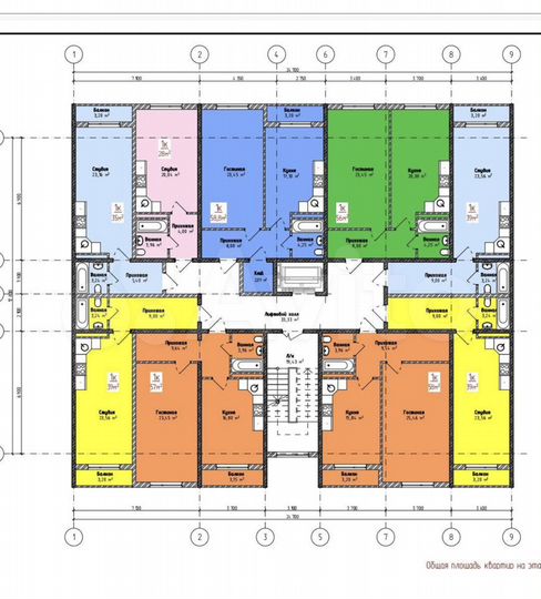 1-к. квартира, 53 м², 5/9 эт.